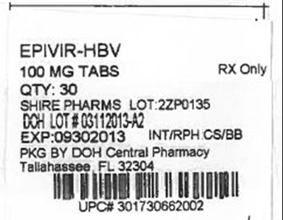 Label Image For 100mg (100mg Shire Pharms)